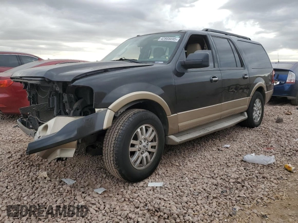 2013 Ford Expedition EL XLT with VIN 1FMJK1J55DEF19967, listed as a Copart auction lot 42805695 with 185,378 mi miles and Salvage Title. Bid and sale history available at carsss.com. Image 1.
