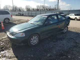 1999 Honda Civic DX with VIN 1HGEJ6229XL059370, listed as a Copart auction lot 86698214 with 0 mi miles and Salvage Title. Bid and sale history available at carsss.com. Image 1.