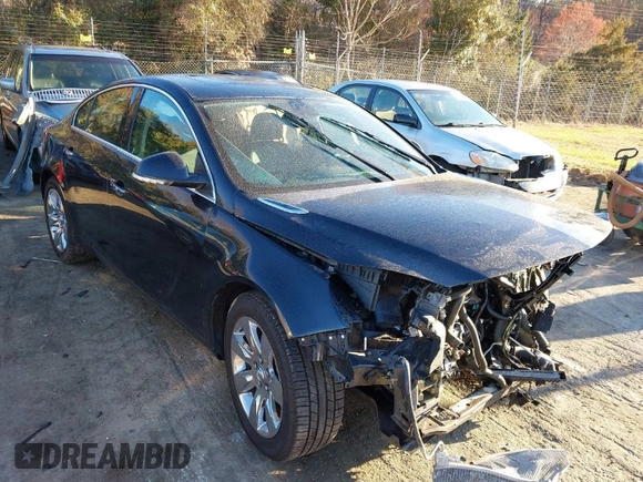 2013 Buick Regal Turbo Premium 2 with VIN 2G4GT5GV3D9162362, listed as a IAAI auction lot 41827119 with 66,628 mi miles and . Bid and sale history available at DreamBid. Image 1.