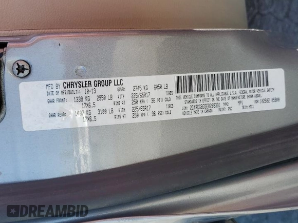 2014 Dodge Grand Caravan SE 30th Anniversary with VIN 2C4RDGBG5ER209391, listed as a Copart auction lot 76408524 with 136,403 mi miles and Clean Title. Bid and sale history available at DreamBid. Image 14.
