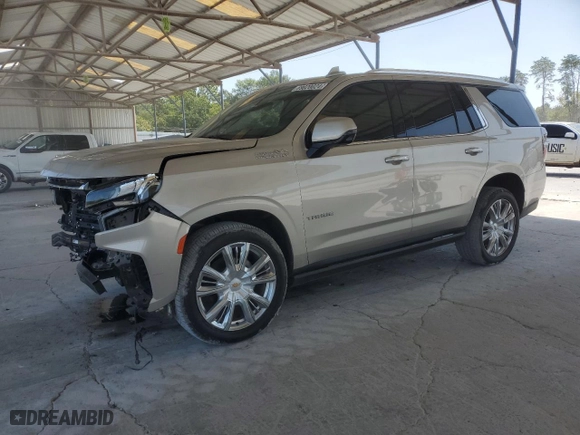 2021 Chevrolet Tahoe High Country with VIN 1GNSCTKL5MR108017, listed as a Copart auction lot 69020024 with 69,797 mi miles and Salvage Title. Bid and sale history available at carsss.com. Image 1.