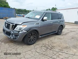 2019 Nissan Armada Platinum z VIN JN8AY2NF3K9351025, wystawiony jako IAAI lot #42270227 z przebiegiem 105 621 mil mil oraz . Historia ofert i sprzedaży dostępna na DreamBid. Obrazek 2.