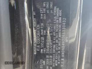 2024 Kia Carnival LX with VIN KNDNB4H30R6330432, listed as a Copart auction lot 47146295 with 18,496 mi miles and Salvage Title. Bid and sale history available at carsss.com. Image 13.