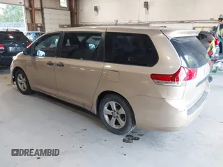 2012 Toyota Sienna with VIN 5TDZK3DC6CS258225, listed as a IAAI auction lot 42821817 with 377,789 mi miles and . Bid and sale history available at DreamBid. Image 3.