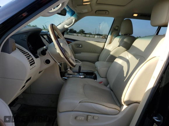 2015 Infiniti QX80 with VIN JN8AZ2NF5F9573374, listed as a Copart auction lot 57489775 with 128,848 mi miles and Salvage title. Bid and sale history available at DreamBid. Image 7.