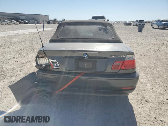 2005 BMW 3 Series 325Ci with VIN WBABW33445PL36818, listed as a Copart auction lot 48857995 with Not Provided miles and Salvage Title. Bid and sale history available at carsss.com. Image 6.