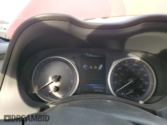2017 Infiniti Q60 Red Sport 400 with VIN JN1FV7EK9HM610291, listed as a Copart auction lot 45558145 with 56,940 mi miles and Salvage title. Bid and sale history available at DreamBid. Image 9.