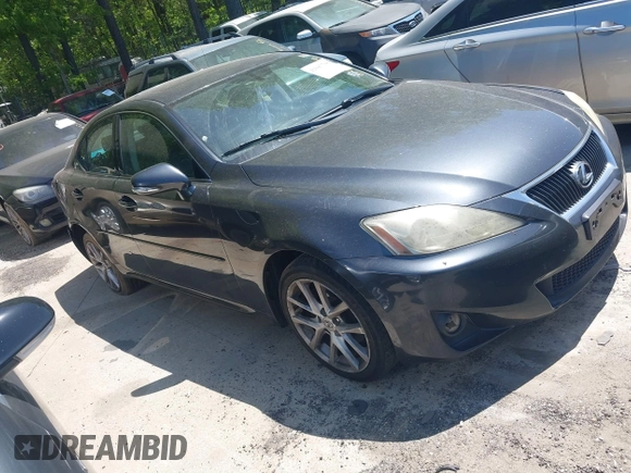 2011 Lexus IS 250 with VIN JTHCF5C24B5047364, listed as a IAAI auction lot 42047798 with 248,628 mi miles and . Bid and sale history available at DreamBid. Image 1.