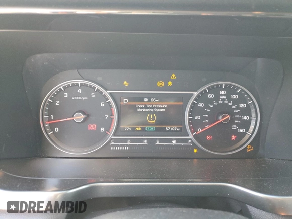 2021 Kia Sorento LX with VIN 5XYRG4LC3MG019853, listed as a Copart auction lot 48263335 with 57,107 mi miles and Salvage Title. Bid and sale history available at carsss.com. Image 9.