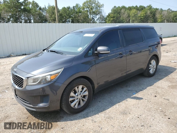 2016 Kia Sedona LX with VIN KNDMB5C15G6092159, listed as a Copart auction lot 67584274 with 143,102 mi miles and Salvage Title. Bid and sale history available at DreamBid. Image 1.