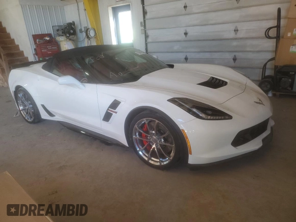 2019 Chevrolet Corvette Grand Sport 2LT with VIN 1G1YY3D78K5113083, listed as a Copart auction lot 79582034 with 6,532 mi miles and Non Repairable. Bid and sale history available at carsss.com. Image 4.