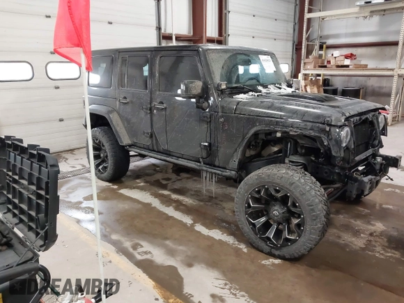 2015 Jeep Wrangler Unlimited Sahara with VIN 1C4BJWEG6FL688382, listed as a IAAI auction lot 41620621 with 138,119 mi miles. Bid and sale history available at carsss.com. Image 1.