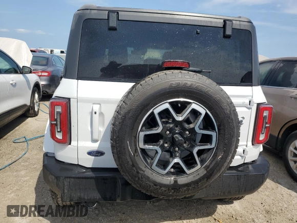 2024 Ford Bronco Outer Banks with VIN 1FMEE8BP9RLA03325, listed as a Copart auction lot 73739814 with Not Provided miles and Non Repairable. Bid and sale history available at DreamBid. Image 6.