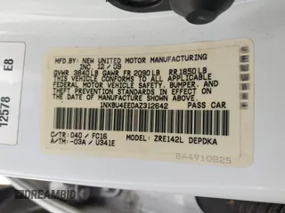 2010 Toyota Corolla z VIN 1NXBU4EE0AZ312642, wystawiony jako IAAI lot #42325193 z przebiegiem 169 976 mil mil oraz . Historia ofert i sprzedaży dostępna na DreamBid. Obrazek 9.