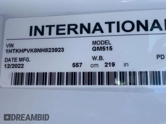 2022 Chevrolet Silverado 1500 with VIN 1HTKHPVK8NH823923, listed as a Copart auction lot 42861245 with 4,864 mi miles and Clean Title. Bid and sale history available at DreamBid. Image 10.