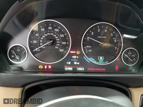 2014 BMW 3 Series ActiveHybrid 3 with VIN WBA3F9C53EKP46541, listed as a Copart auction lot 52713945 with 127,890 mi miles and Clean Title. Bid and sale history available at carsss.com. Image 9.
