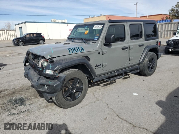 2022 Jeep Wrangler Unlimited Sport with VIN 1C4HJXDN9NW163815, listed as a Copart auction lot 41976415 with 48,078 mi miles and Salvage title. Bid and sale history available at DreamBid. Image 1.