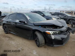 2025 Honda Civic Sport with VIN 2HGFE2F5XSH538036, listed as a Copart auction lot 44708805 with 5,352 mi miles and Salvage Title. Bid and sale history available at carsss.com. Image 4.
