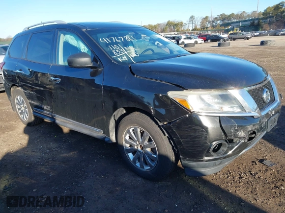 2014 Nissan Pathfinder SV with VIN 5N1AR2MM8EC616324, listed as a IAAI auction lot 41767861 with 110,833 mi miles. Bid and sale history available at carsss.com. Image 1.