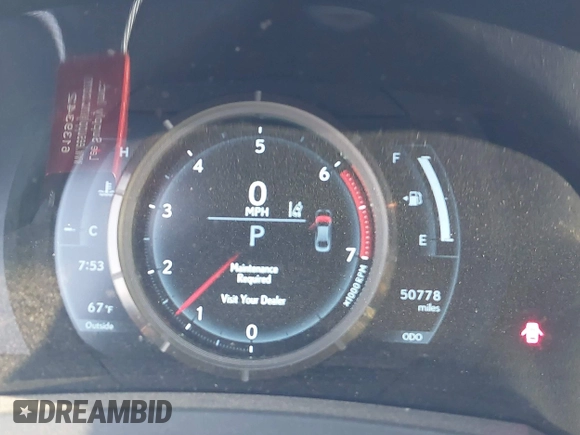 2020 Lexus IS 300 F Sport with VIN JTHGA1D28L5102200, listed as a IAAI auction lot 41780938 with 50,778 mi miles and . Bid and sale history available at DreamBid. Image 7.