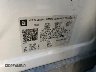 2020 GMC Terrain SLE with VIN 3GKALMEV6LL178210, listed as a Copart auction lot 89193585 with 75,623 mi miles and Salvage Title. Bid and sale history available at DreamBid. Image 15.