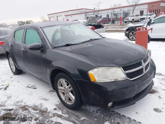 2010 Dodge Avenger R/T with VIN 1B3CC5FB1AN202524, listed as a IAAI auction lot 41552844 with 172,275 mi miles. Bid and sale history available at carsss.com. Image 1.