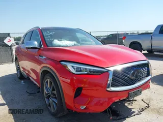 2021 Infiniti QX50 Autograph with VIN 3PCAJ5DB0MF111875, listed as a IAAI auction lot 42247848 with 27,418 mi miles and . Bid and sale history available at DreamBid. Image 1.