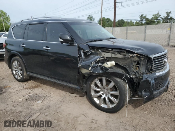 2012 Infiniti QX56 7-passenger z VIN JN8AZ2NE6C9020963, wystawiony jako Copart lot #58392675 z przebiegiem 256 752 mil mil oraz Szkoda całkowita • Salvage title. Historia ofert i sprzedaży dostępna na DreamBid. Obrazek 4.