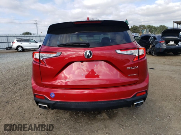 2023 Acura RDX w/Technology Package with VIN 5J8TC2H53PL010869, listed as a Copart auction lot 72406874 with 20,316 mi miles and Salvage Title. Bid and sale history available at carsss.com. Image 6.