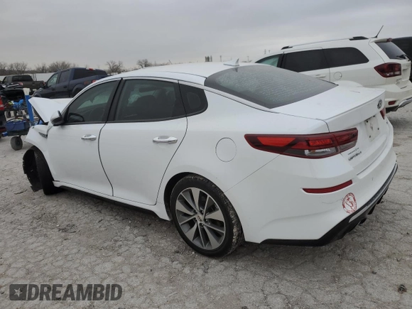 2019 Kia Optima S with VIN 5XXGT4L39KG280635, listed as a Copart auction lot 82178854 with 49,675 mi miles and Salvage Title. Bid and sale history available at carsss.com. Image 2.