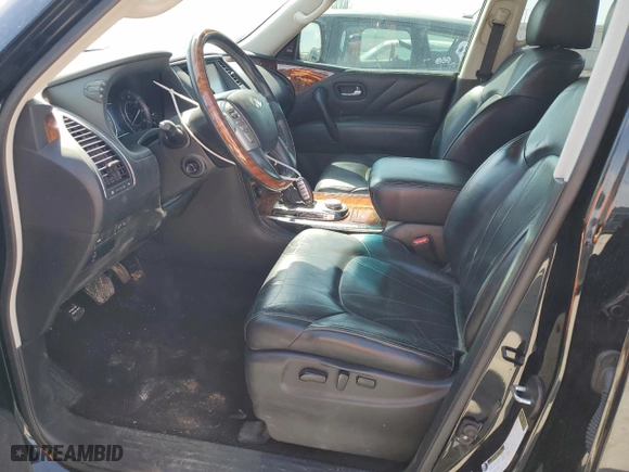 2017 Infiniti QX80 with VIN JN8AZ2NE0H9158599, listed as a Copart auction lot 48585445 with 152,582 mi miles and Salvage Title. Bid and sale history available at carsss.com. Image 7.
