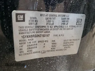 2017 Cadillac XT5 Luxury FWD with VIN 1GYKNBRS0HZ193147, listed as a Copart auction lot 51471735 with 115,671 mi miles and Salvage Title. Bid and sale history available at DreamBid. Image 15.