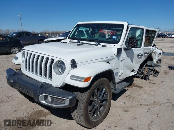 2021 Jeep Wrangler Unlimited Sahara with VIN 1C4JJXP62MW724232, listed as a IAAI auction lot 41716545 with 24,631 mi miles and . Bid and sale history available at DreamBid. Image 2.