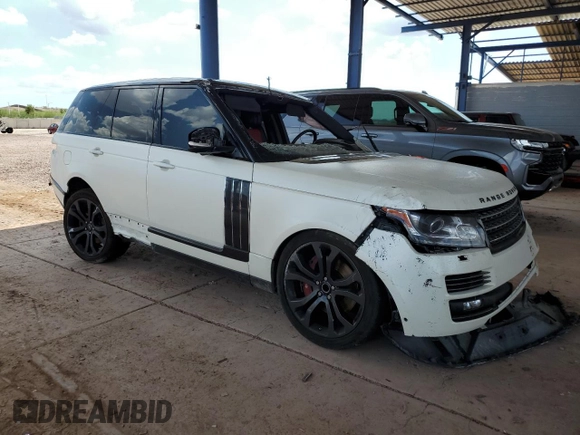 2017 Land Rover Range Rover with VIN SALGW2FEXHA371662, listed as a Copart auction lot 59715995 with 55,365 mi miles and Salvage title. Bid and sale history available at DreamBid. Image 4.