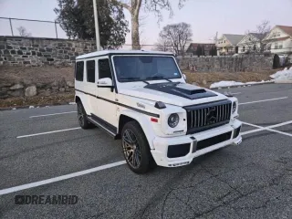 2002 Mercedes-Benz G-Class with VIN WDCYR49E22X132146, listed as a Copart auction lot 50534225 with 208,917 mi miles and Salvage Title. Bid and sale history available at carsss.com. Image 1.