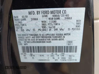 2009 Ford Escape Hybrid with VIN 1FMCU59369KB61445, listed as a IAAI auction lot 42377759 with Not provided miles and . Bid and sale history available at DreamBid. Image 9.