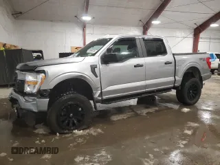 2021 Ford F-150 XL with VIN 1FTEW1EP4MFA06600, listed as a Copart auction lot 43686335 with 56,743 mi miles and Salvage Title. Bid and sale history available at carsss.com. Image 1.