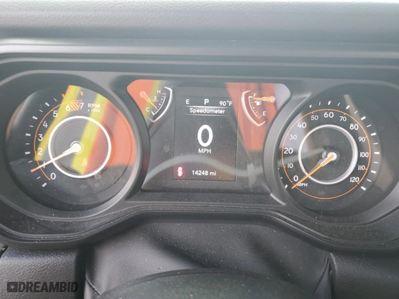 2024 Jeep Wrangler Willys with VIN 1C4PJXDN9RW151522, listed as a Copart auction lot 73929494 with 14,248 mi miles and Salvage Title. Bid and sale history available at carsss.com. Image 9.