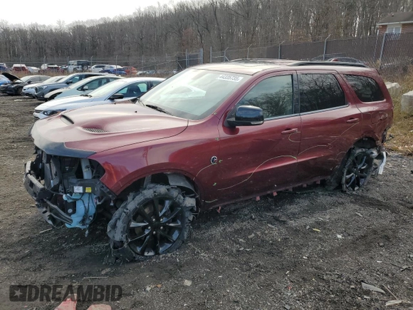 2018 Dodge Durango GT with VIN 1C4RDJDG5JC187468, listed as a Copart auction lot 44335735 with 62,567 mi miles and Salvage title. Bid and sale history available at DreamBid. Image 1.