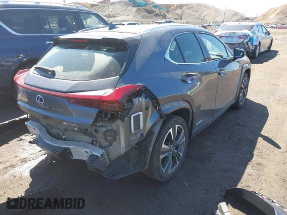 2022 Lexus UX 250h with VIN JTHP9JBH8N2058445, listed as a IAAI auction lot 41870238 with 36,509 mi miles and . Bid and sale history available at DreamBid. Image 4.