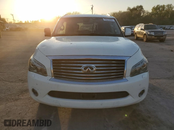2011 Infiniti QX56 7-passenger with VIN JN8AZ2NE0B9004949, listed as a Copart auction lot 76376984 with 167,889 mi miles and Clean Title. Bid and sale history available at carsss.com. Image 5.