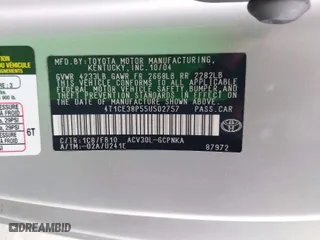 2005 Toyota Camry Solara SE with VIN 4T1CE38P55U502757, listed as a IAAI auction lot 41581913 with 156,176 mi miles. Bid and sale history available at carsss.com. Image 9.