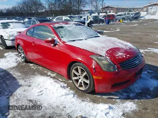 2004 Infiniti G35 Coupe w/Leather with VIN JNKCV54E14M822580, listed as a IAAI auction lot 41607235 with 231,504 mi miles. Bid and sale history available at carsss.com. Image 1.
