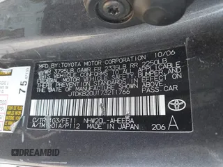 2007 Toyota Prius with VIN JTDKB20U173211766, listed as a IAAI auction lot 41914630 with Not Provided miles and . Bid and sale history available at DreamBid. Image 9.