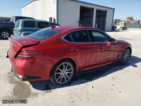 2022 Genesis G70 3.3T with VIN KMTG54TE9NU093875, listed as a Copart auction lot 77020044 with 46,971 mi miles and Salvage Title. Bid and sale history available at carsss.com. Image 3.
