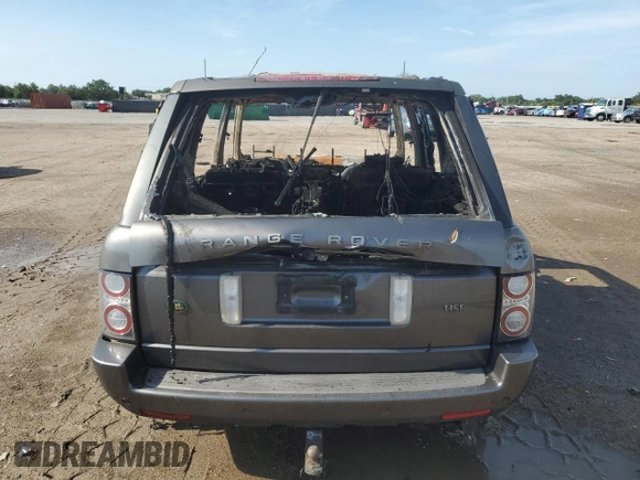 2010 Land Rover Range Rover HSE Lux with VIN SALMF1D49AA308923, listed as a Copart auction lot 58774825 with Not provided miles and Non repairable. Bid and sale history available at DreamBid. Image 6.