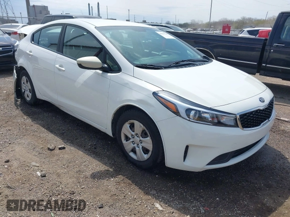 2017 Kia Forte LX with VIN 3KPFK4A76HE111114, listed as a IAAI auction lot 42010385 with 198,304 mi miles. Bid and sale history available at carsss.com. Image 1.