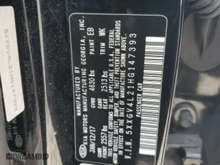 2017 Kia Optima SX Limited with VIN 5XXGV4L21HG147393, listed as a Copart auction lot 44544315 with 189,016 mi miles and Clean Title. Bid and sale history available at carsss.com. Image 12.