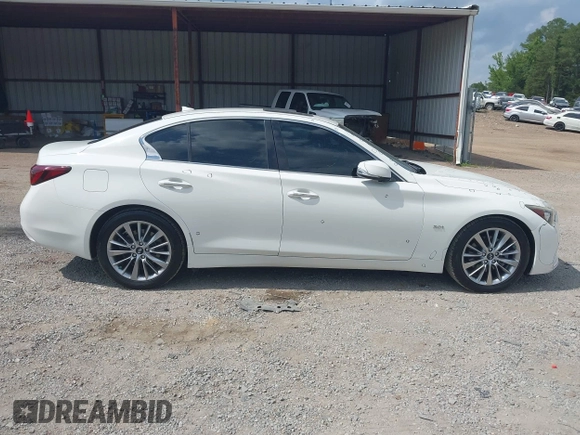 2018 Infiniti Q50 Luxe with VIN JN1EV7AP7JM352520, listed as a IAAI auction lot 42427317 with 73,717 mi miles and . Bid and sale history available at DreamBid. Image 13.