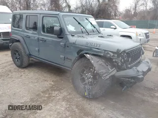 2024 Jeep Wrangler Sport S with VIN 1C4PJXDG7RW263740, listed as a IAAI auction lot 41551988 with 5,122 mi miles and . Bid and sale history available at DreamBid. Image 1.